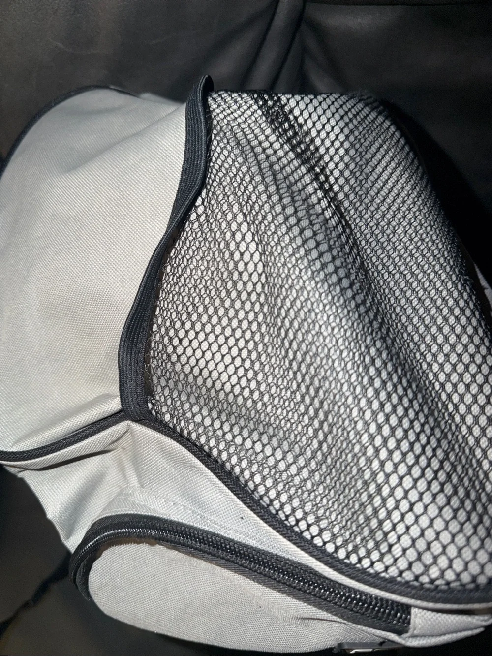 Large zipper American basics adult Light Gray Travel Duffel Bag